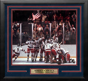 1980 USA Miracle on Ice Olympic Hockey Framed & Matted Photo - Dynasty Sports & Framing 