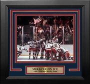 1980 USA Miracle on Ice Olympic Hockey Framed & Matted Photo - Dynasty Sports & Framing 