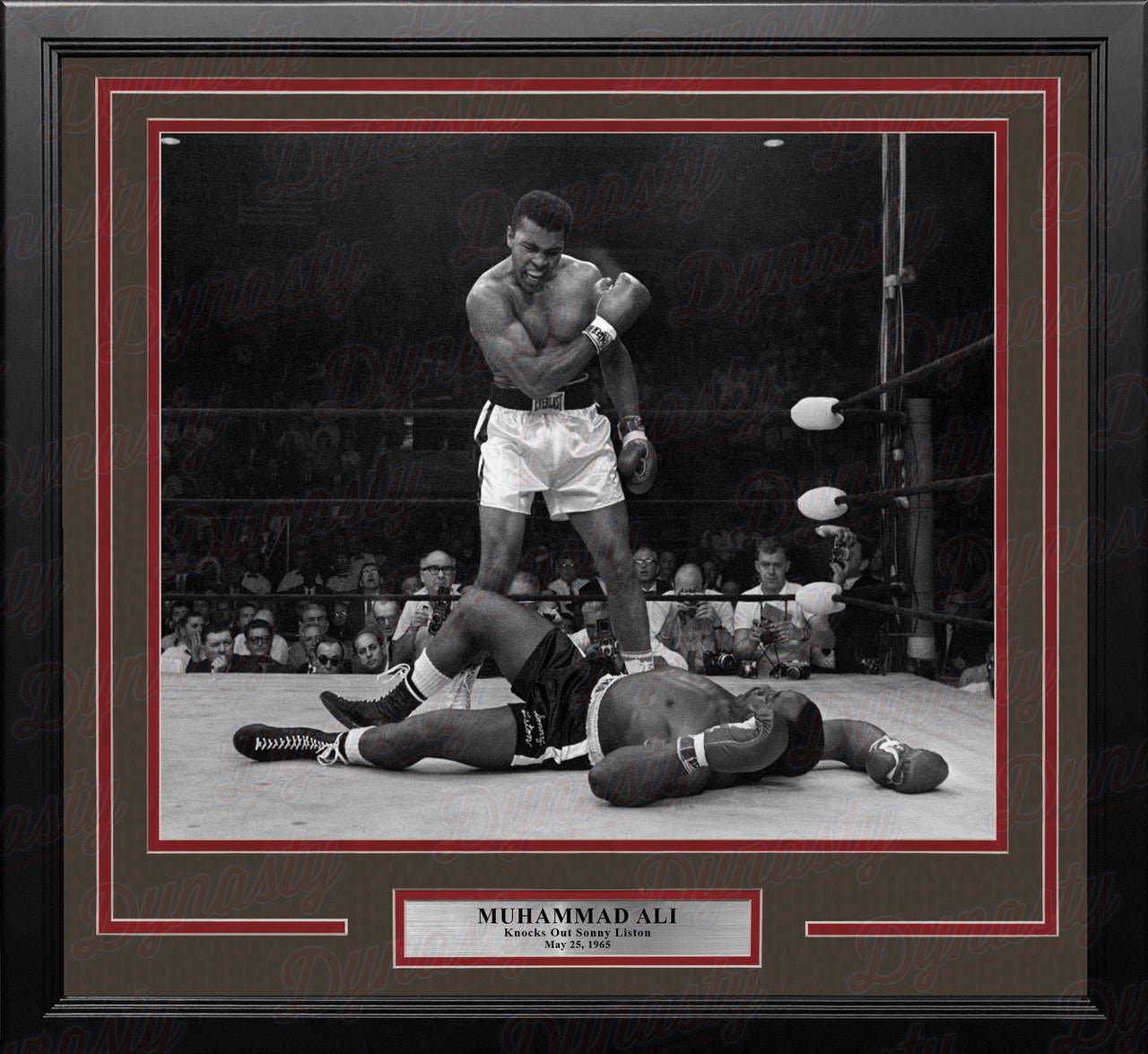 Muhammad Ali Knocks Out Sonny Liston Framed Boxing Photo - Dynasty Sports & Framing