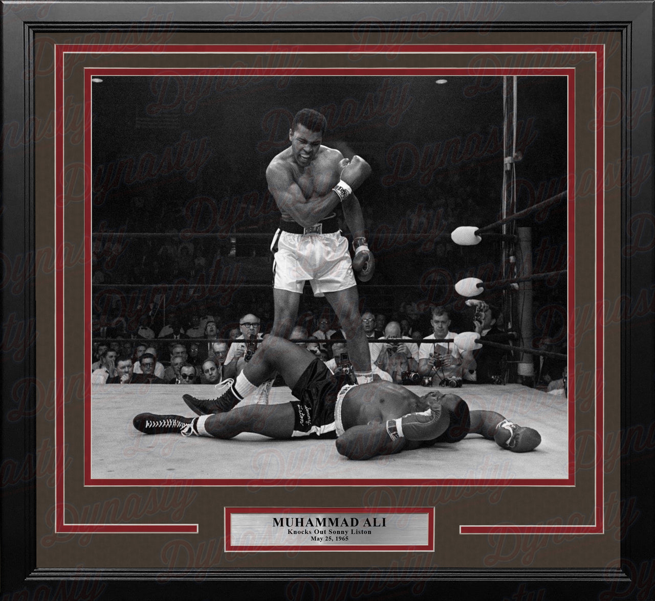 Muhammad Ali Knocks Out Sonny Liston Framed Boxing Photo - Dynasty Sports & Framing 