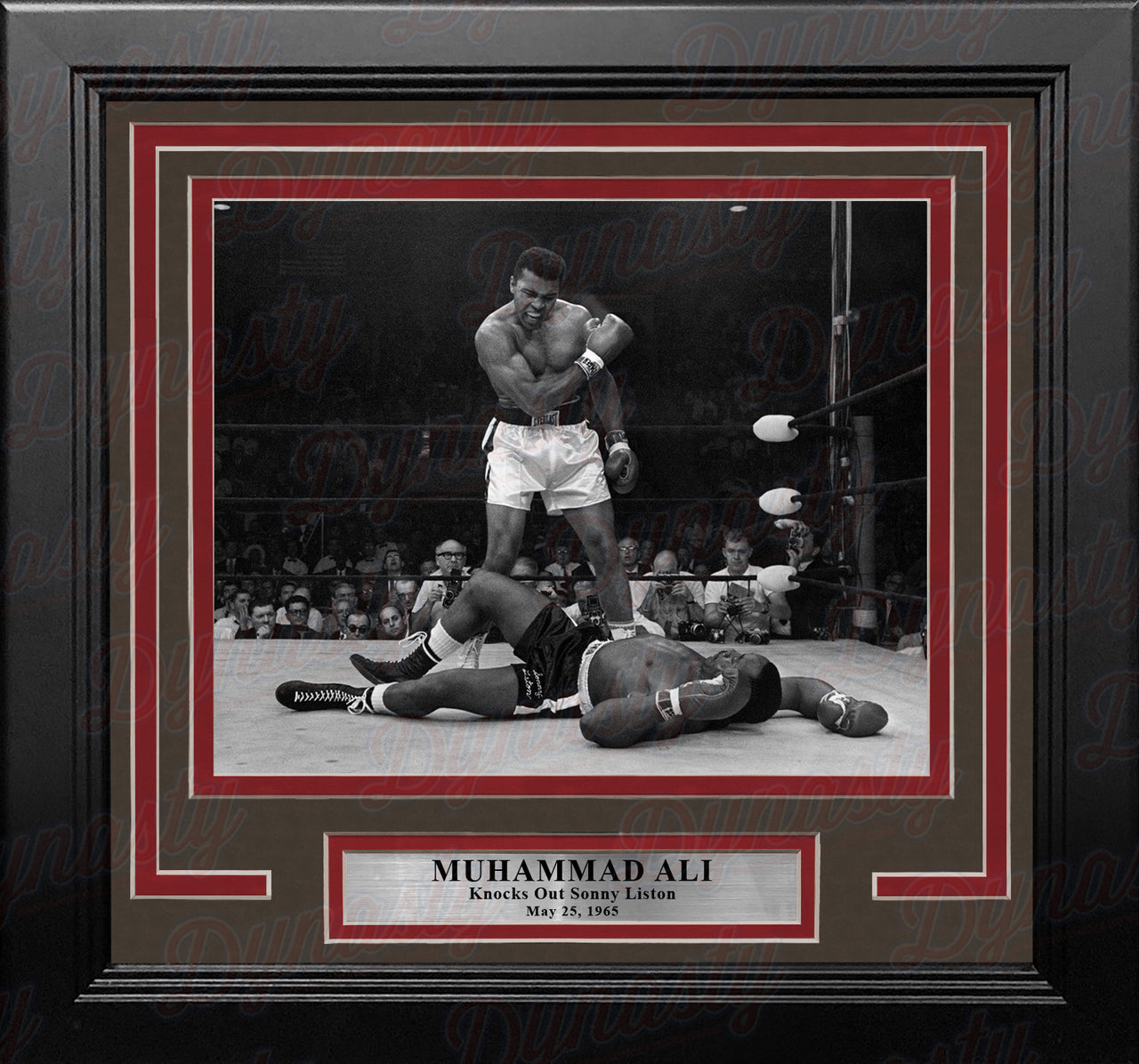 Muhammad Ali Knocks Out Sonny Liston Framed Boxing Photo - Dynasty Sports & Framing 