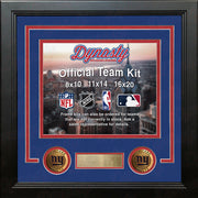 NFL Football Photo Picture Frame Kit - New York Giants (Blue Matting, Red Trim) - Dynasty Sports & Framing 