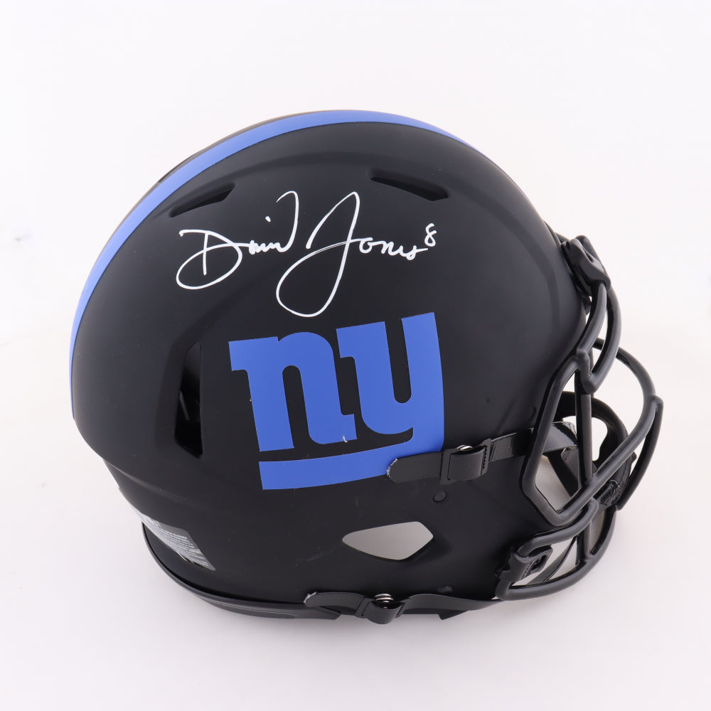 Daniel Jones New York Giants Autographed Eclipse Alternate Authentic Speed Helmet - White Signature - Dynasty Sports & Framing 