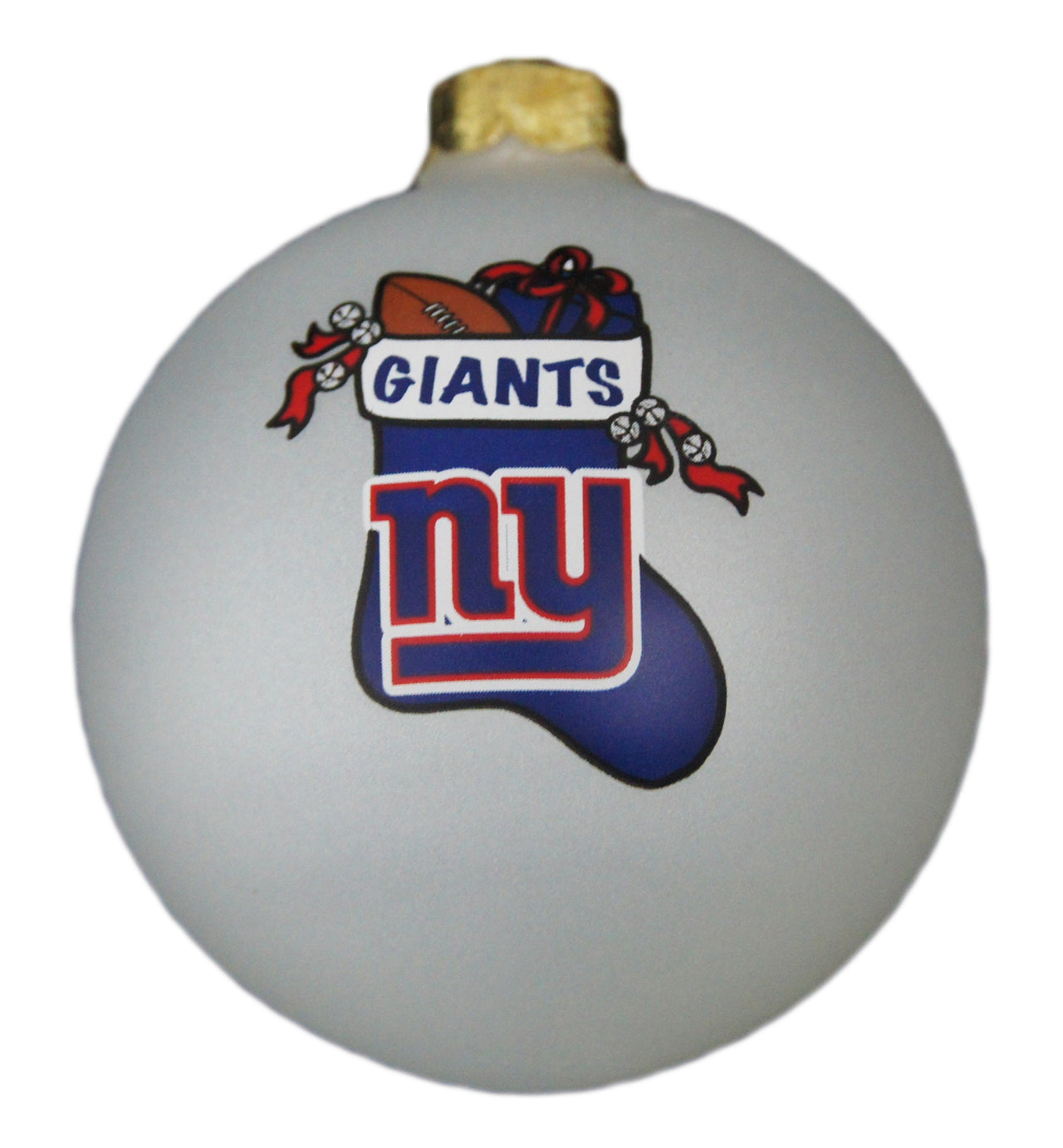 New York Giants Holiday Glass Ball Ornament - Dynasty Sports & Framing 