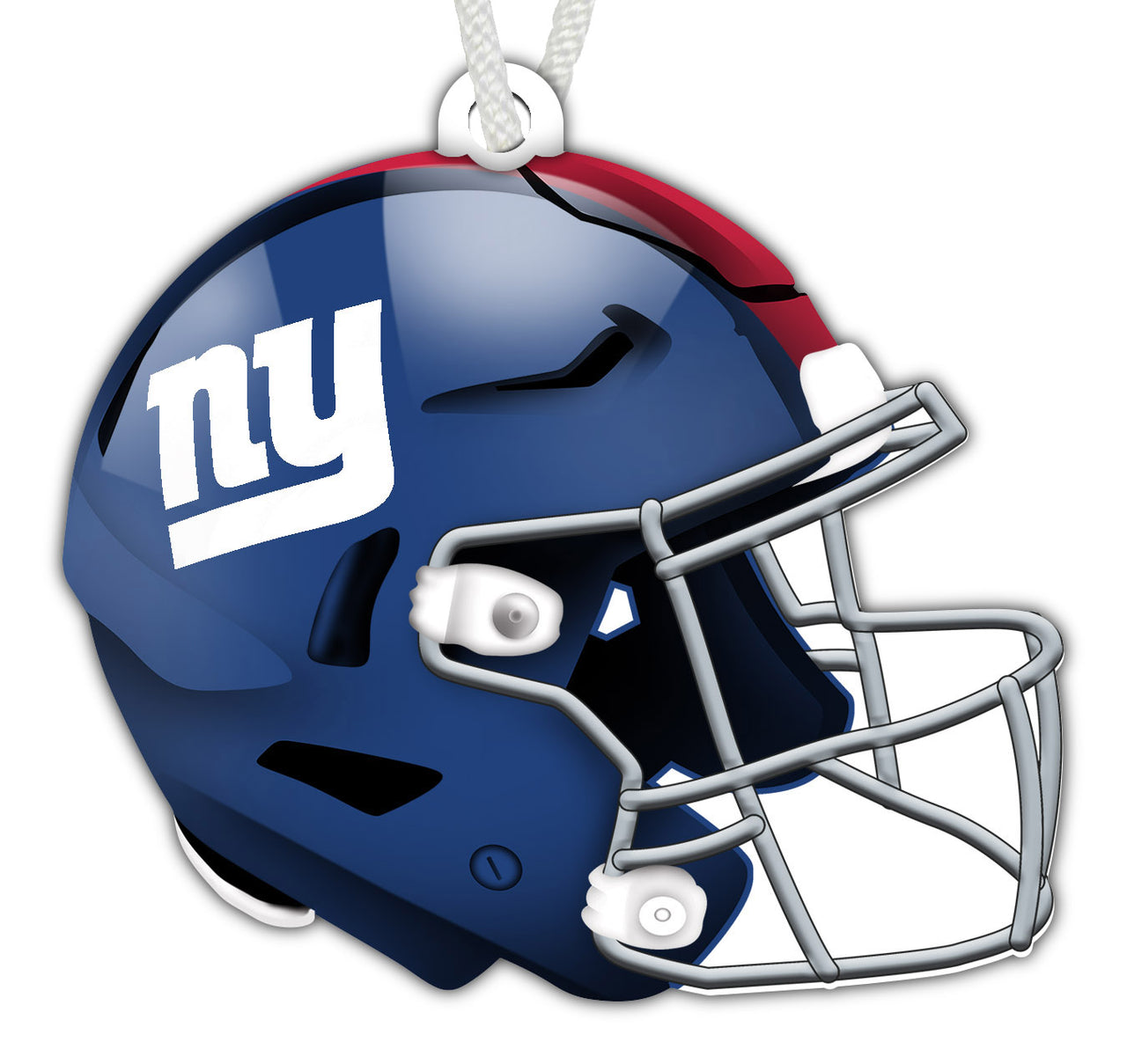 New York Giants Wooden Helmet Ornament - Dynasty Sports & Framing 