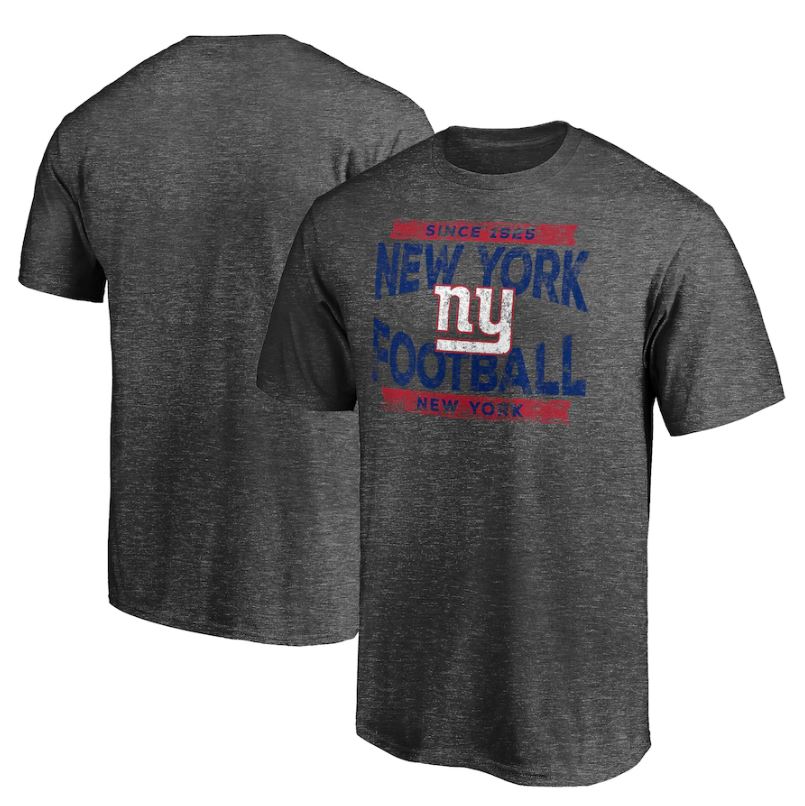 New York Giants Heroic Play T-Shirt - Heathered Charcoal - Dynasty Sports & Framing 