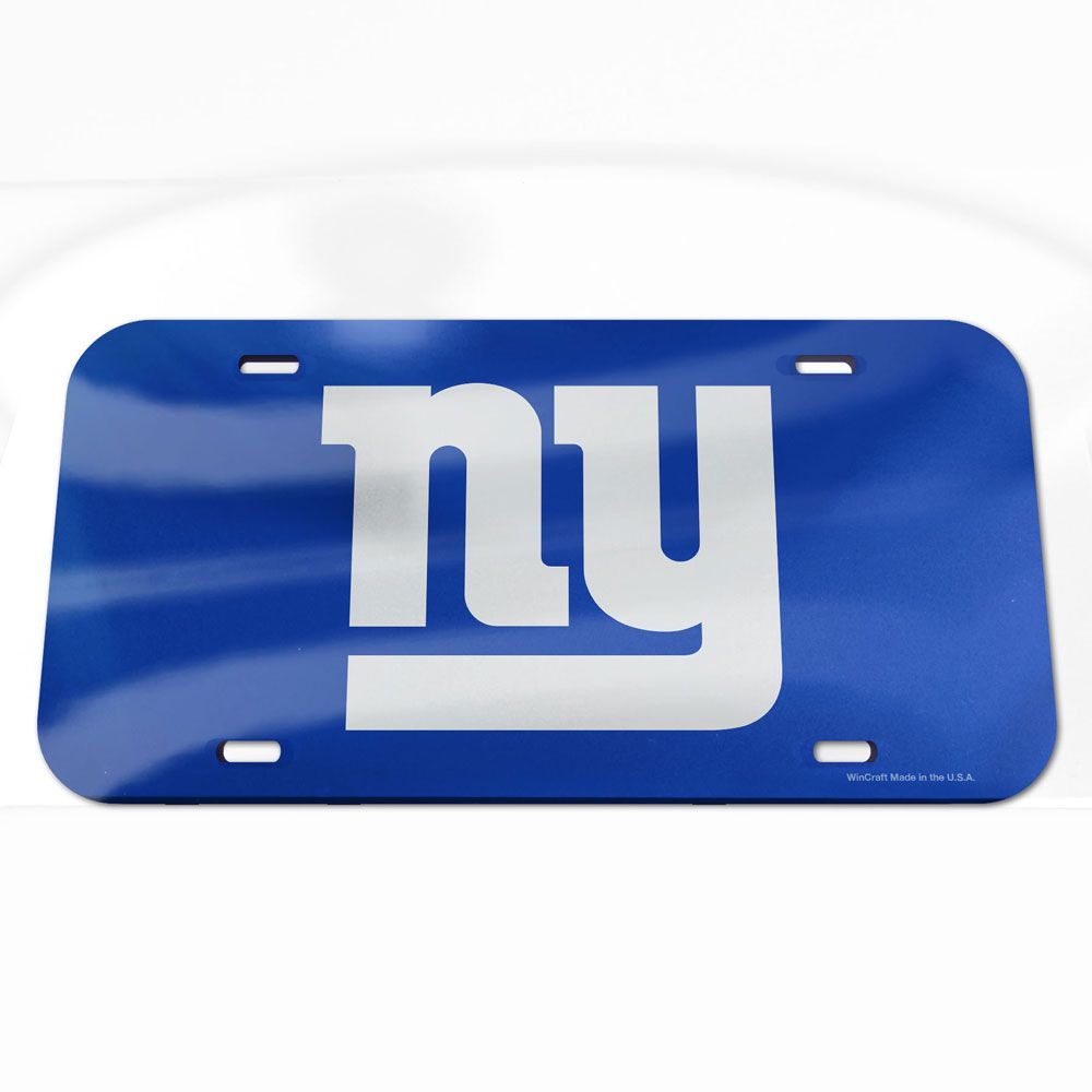 New York Giants Laser Engraved License Plate - Mirror Team Color - Dynasty Sports & Framing 