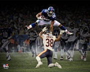 Saquon Barkley Blackout Hurdle New York Giants 8" x 10" Football Photo - Dynasty Sports & Framing 