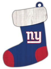 New York Giants Wooden Stocking Ornament - Dynasty Sports & Framing 