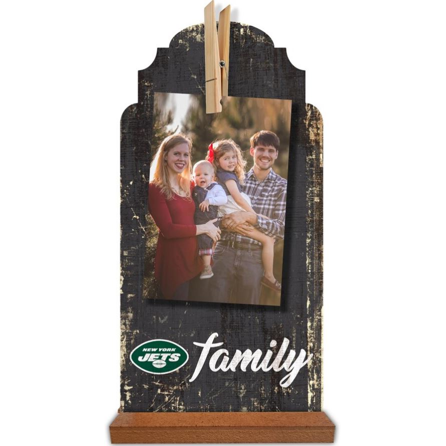New York Jets 6'' x 12'' Family Clothespin Sign - Dynasty Sports & Framing 