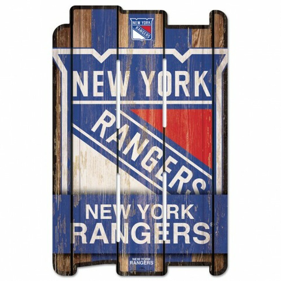 New York Rangers 11" x 17" Hockey Fence Sign - Dynasty Sports & Framing 