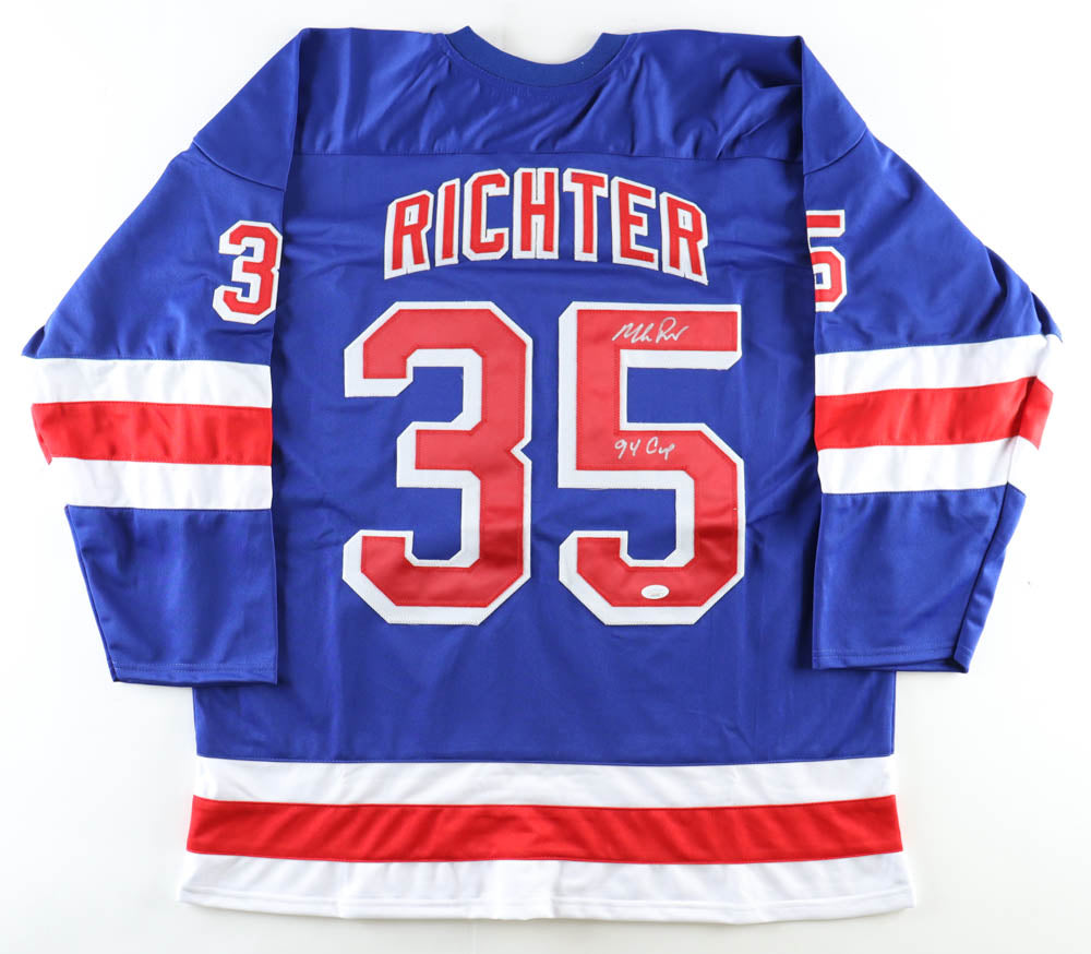 Mike Richter New York Rangers Autographed Hockey Jersey Inscribed 94 Cup - Dynasty Sports & Framing 