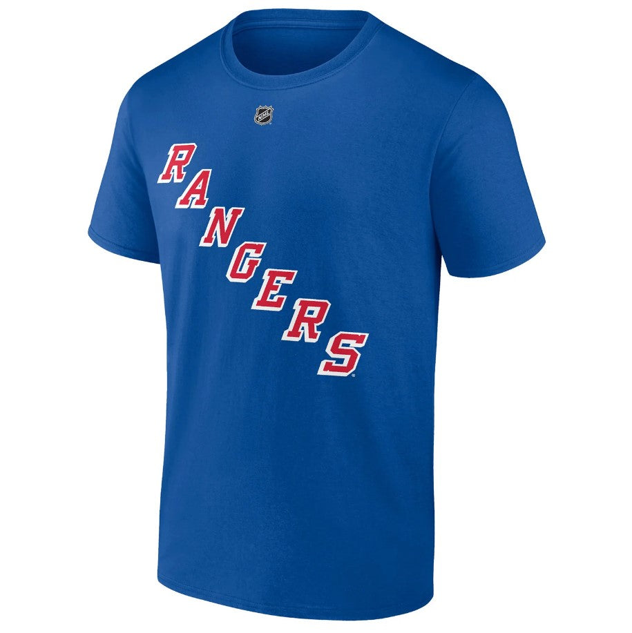 Patrick Kane New York Rangers Authentic Stack Name & Number T-Shirt - Blue - Dynasty Sports & Framing 