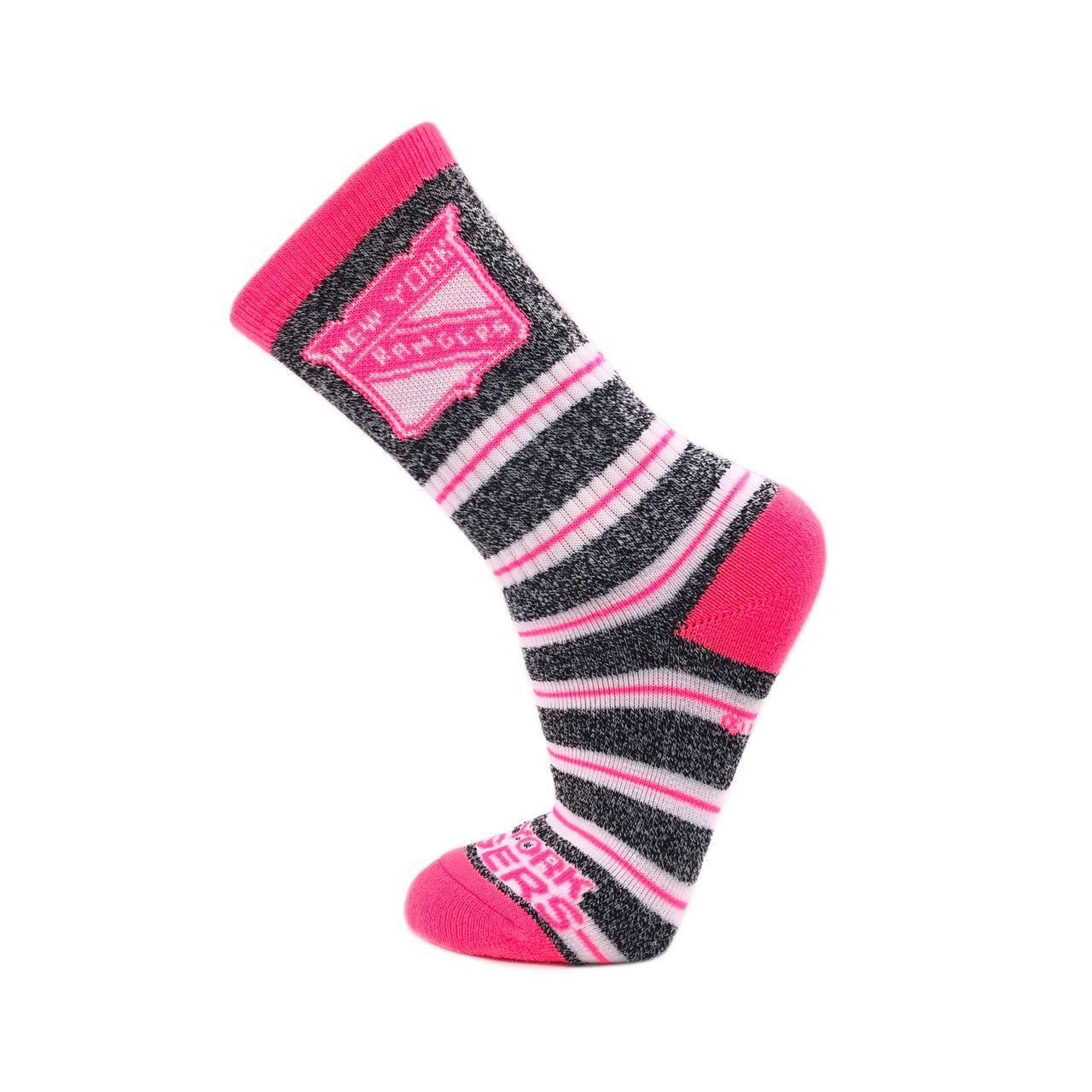 New York Rangers Melange Stripe Pink Socks - Dynasty Sports & Framing 