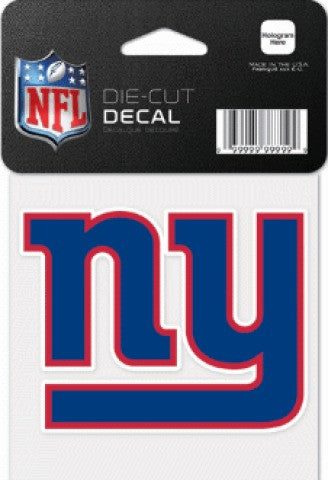 New York Giants NFL Football 4" x 4" Decal - Dynasty Sports & Framing 