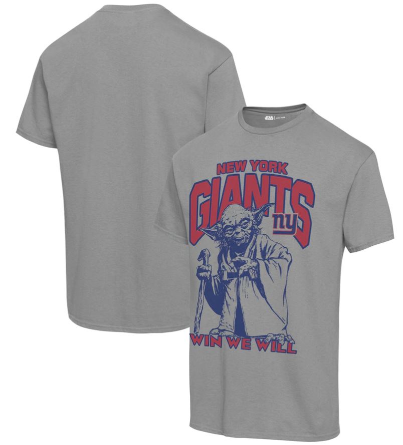 New York Giants Star Wars Yoda Win We Will Vintage Football T-Shirt - Dynasty Sports & Framing 