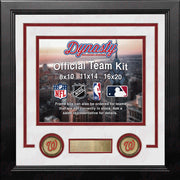 MLB Baseball Photo Picture Frame Kit - Washington Nationals (White Matting, Red Trim) - Dynasty Sports & Framing 