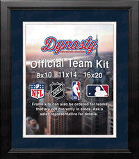 NBA Basketball Photo Picture Frame Kit - Minnesota Timberwolves (Navy Matting, White Trim) - Dynasty Sports & Framing 