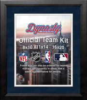 MLB Baseball Photo Picture Frame Kit - Detroit Tigers (Navy Matting, White Trim) - Dynasty Sports & Framing 