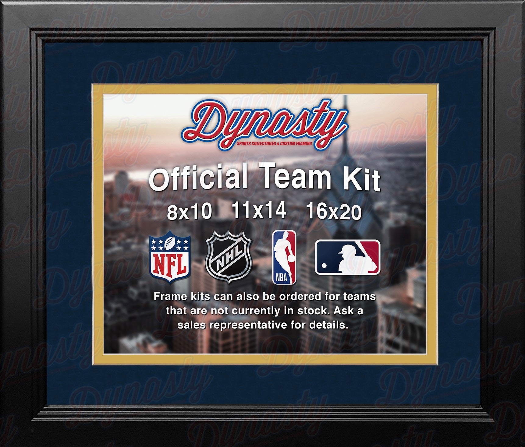 Los Angeles Chargers Custom NFL Football 8x10 Picture Frame Kit (Multiple Colors) - Dynasty Sports & Framing 