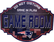 New England Patriots 12" Game Room Wood Sign - Dynasty Sports & Framing 
