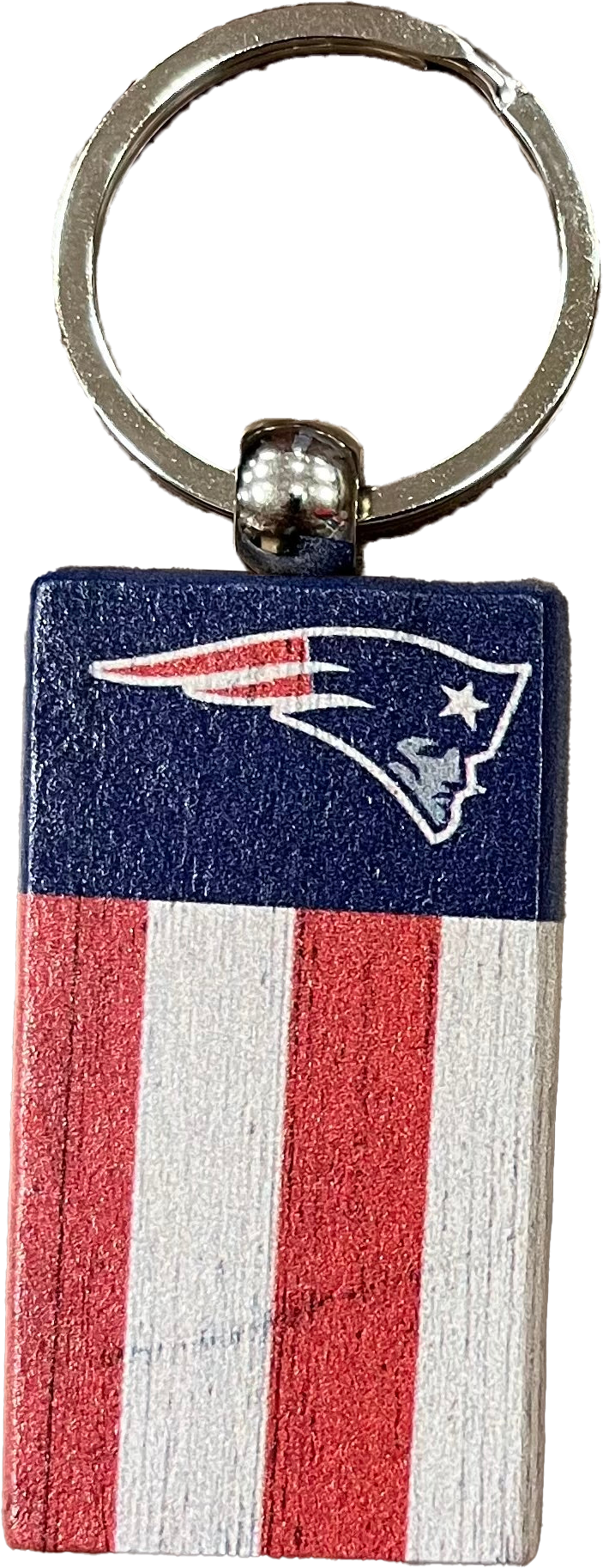 New England Patriots Rectangle Flag Keychain - Dynasty Sports & Framing 
