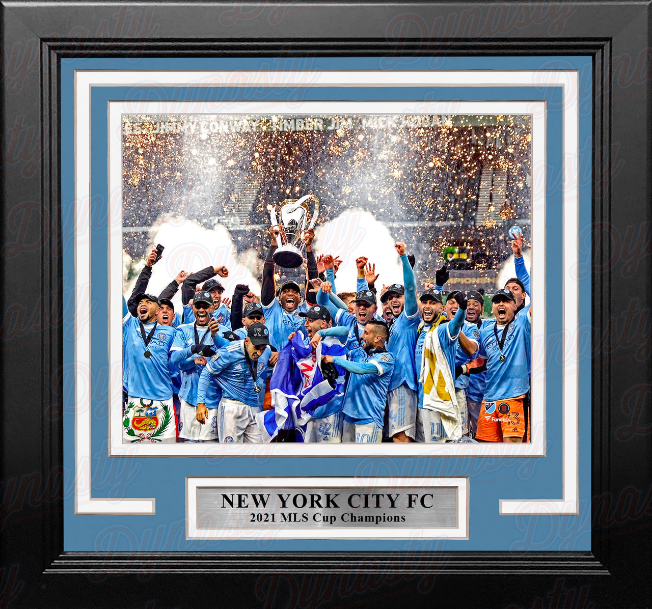 New York City FC 2021 MLS Cup Champions 8" x 10" Framed Soccer Photo - Dynasty Sports & Framing 