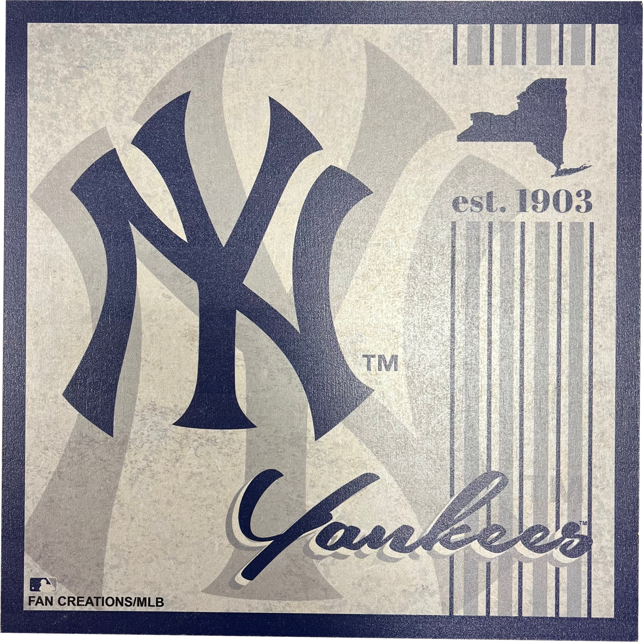 New York Yankees 9.5'' x 9.5'' Throwback Album Wood Sign - Dynasty Sports & Framing 