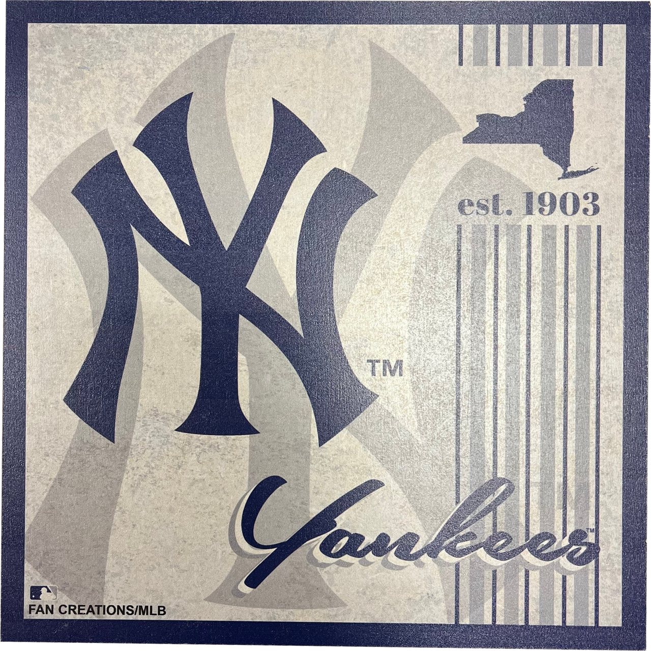 New York Yankees 9.5'' x 9.5'' Throwback Album Wood Sign - Dynasty Sports & Framing