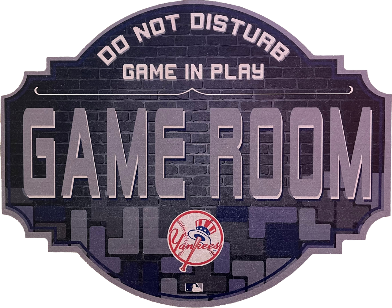 New York Yankees 12" Game Room Wood Sign - Dynasty Sports & Framing 
