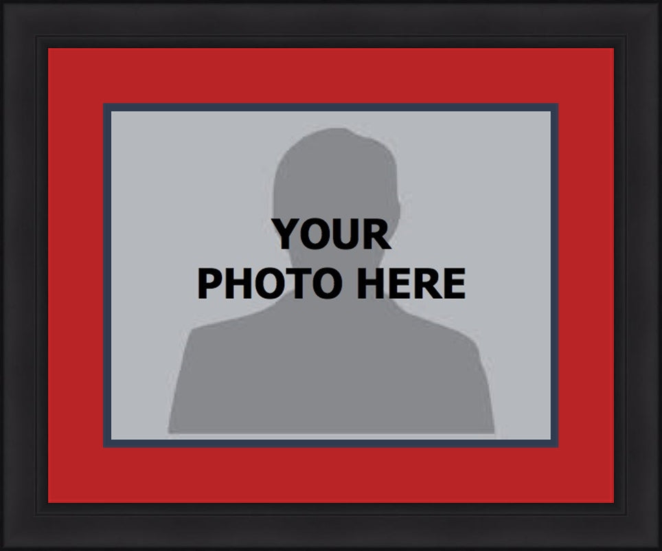 NBA Basketball Photo Picture Frame Kit - New Orleans Pelicans (Red Matting, Navy Trim) - Dynasty Sports & Framing 