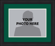 MLB Baseball Photo Picture Frame Kit - Oakland Athletics (Green Matting, White Trim) - Dynasty Sports & Framing 