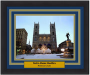 Notre-Dame Basilica in Montreal 8" x 10" Framed and Matted Landmark Photo - Dynasty Sports & Framing 