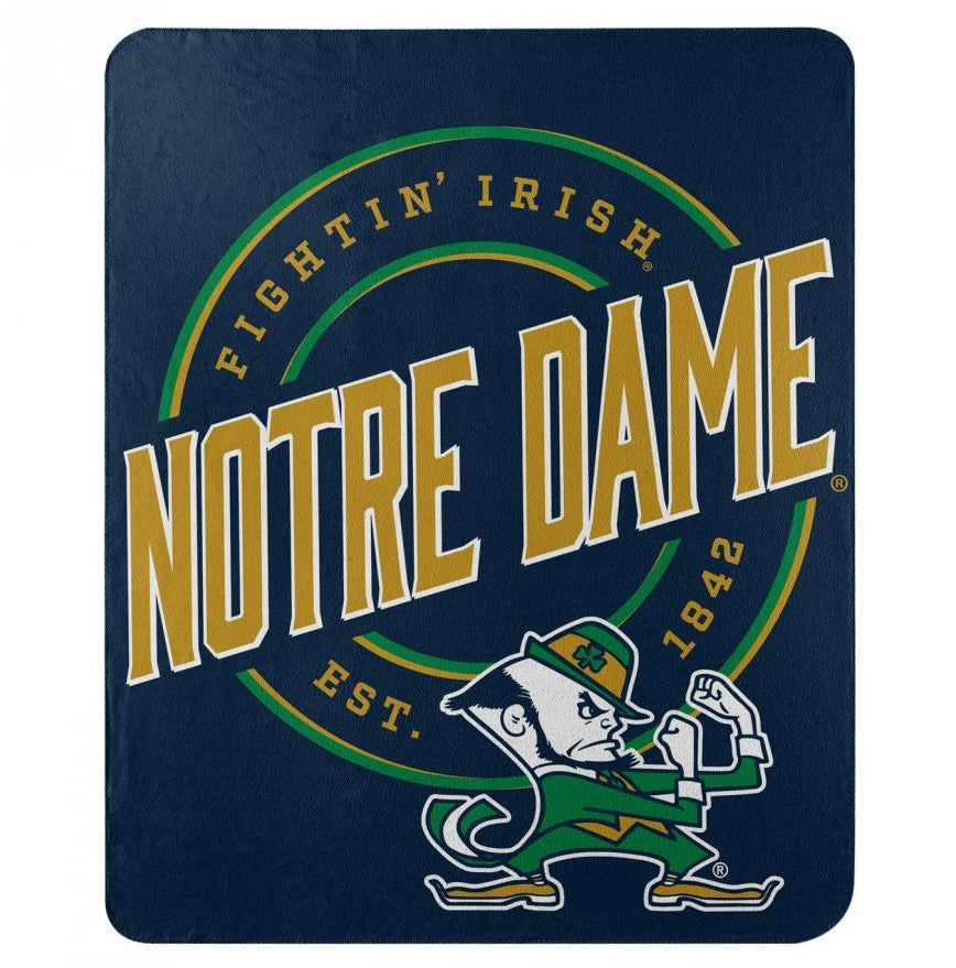 Notre Dame Fighting Irish 50" x 60" Campaign Fleece Blanket - Dynasty Sports & Framing 