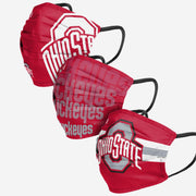 Ohio State Buckeyes 3-Pack Match Day Face Mask Covers - Dynasty Sports & Framing 