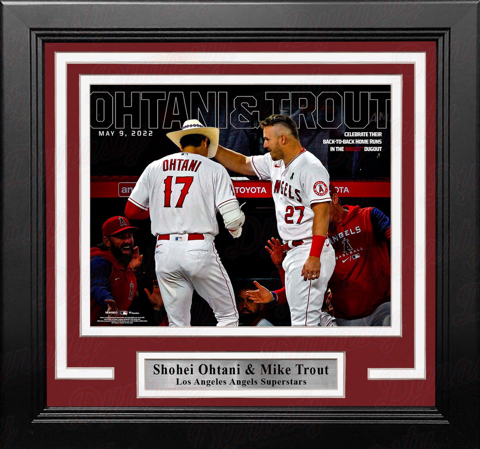 Shohei Ohtani & Mike Trout Los Angeles Angels of Anaheim 8" x 10" Framed Baseball Photo - Dynasty Sports & Framing 
