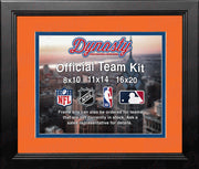 NHL Hockey Photo Picture Frame Kit - Edmonton Oilers (Orange Matting, Blue Trim) - Dynasty Sports & Framing 