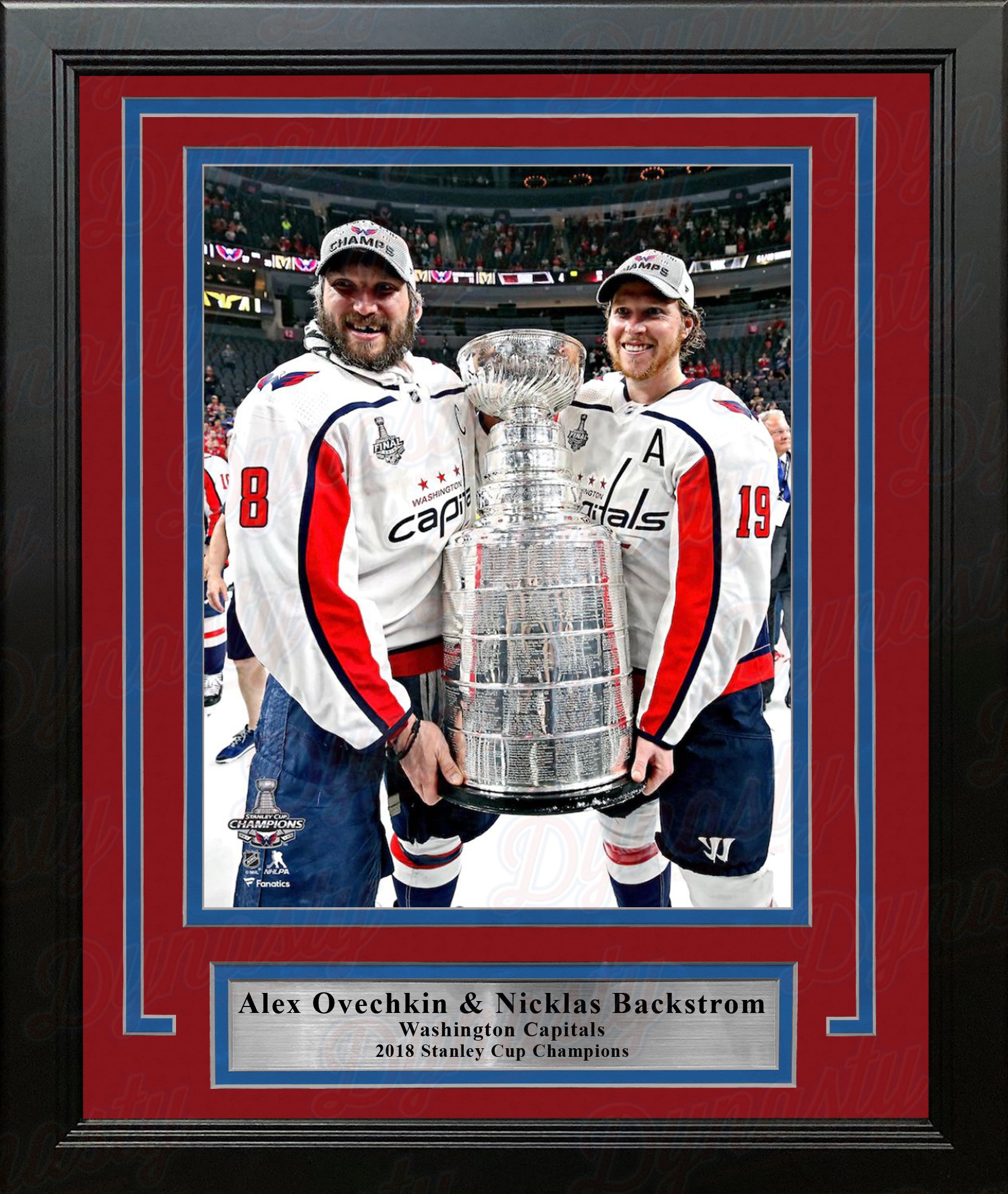 Alex Ovechkin & Nicklas Backstrom Washington Capitals '18 Stanley Cup 8x10 Framed Hockey Photo - Dynasty Sports & Framing 