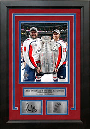 Alex Ovechkin & Nicklas Backstrom Capitals '18 Stanley Cup 8x10 Framed Photo with Engraved Autograph - Dynasty Sports & Framing 