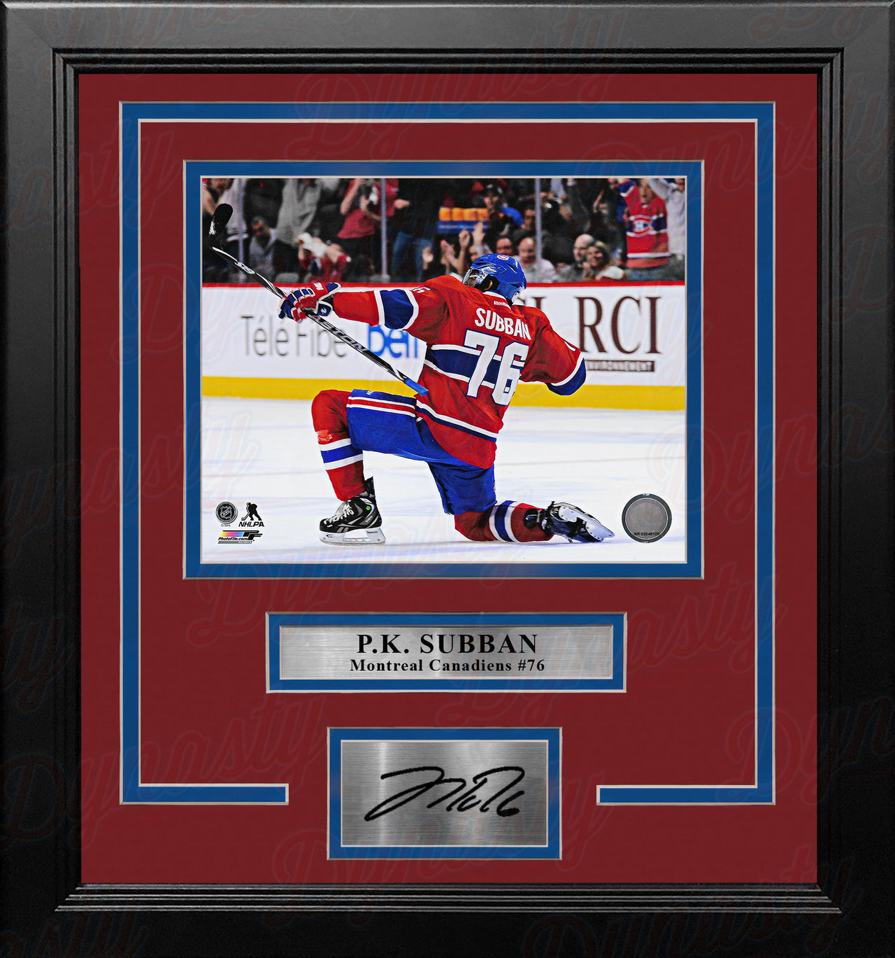 P.K. Subban Celebration Montreal Canadiens 8" x 10" Framed Hockey Photo with Engraved Autograph - Dynasty Sports & Framing