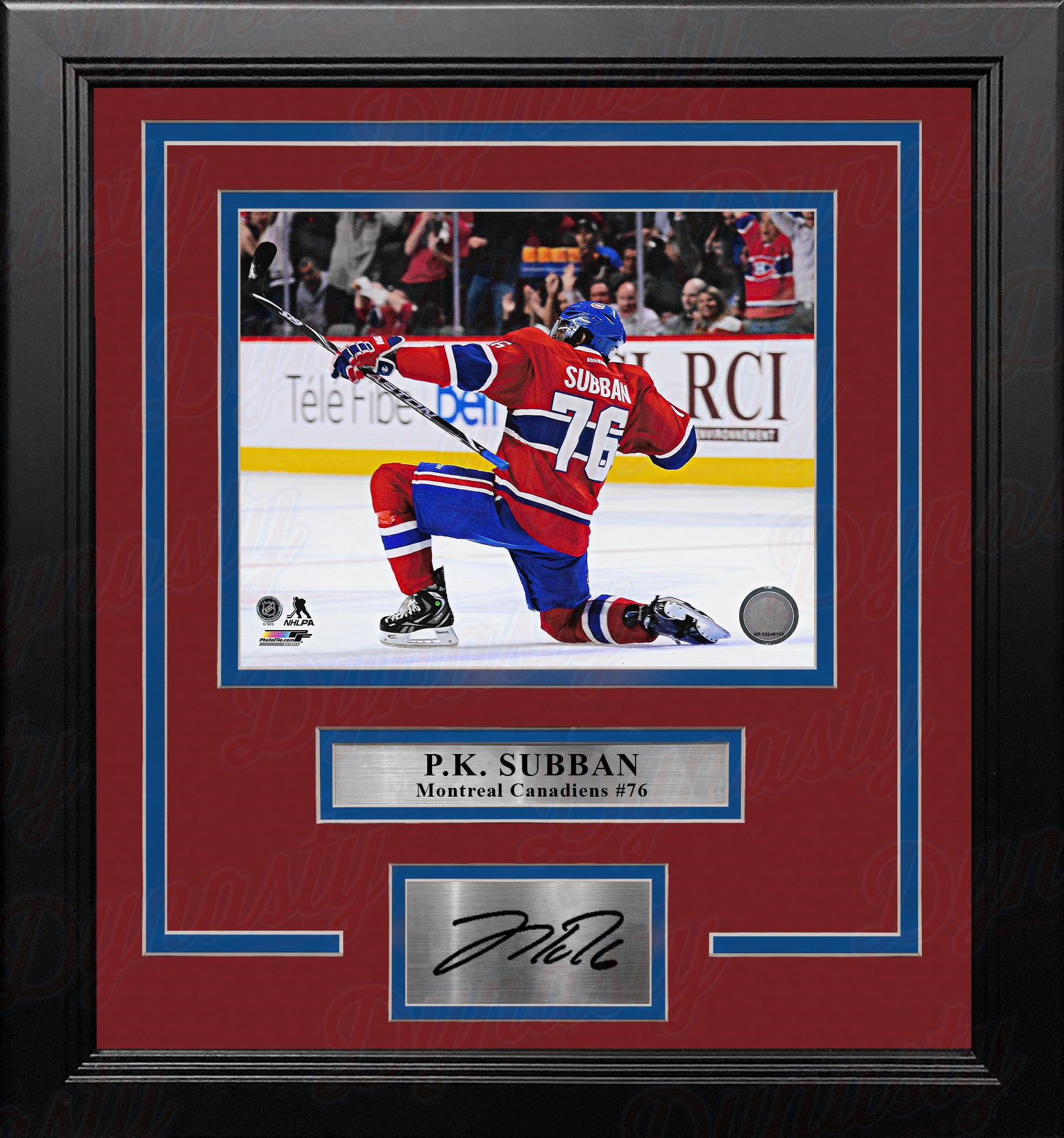 P.K. Subban Celebration Montreal Canadiens 8" x 10" Framed Hockey Photo with Engraved Autograph - Dynasty Sports & Framing 