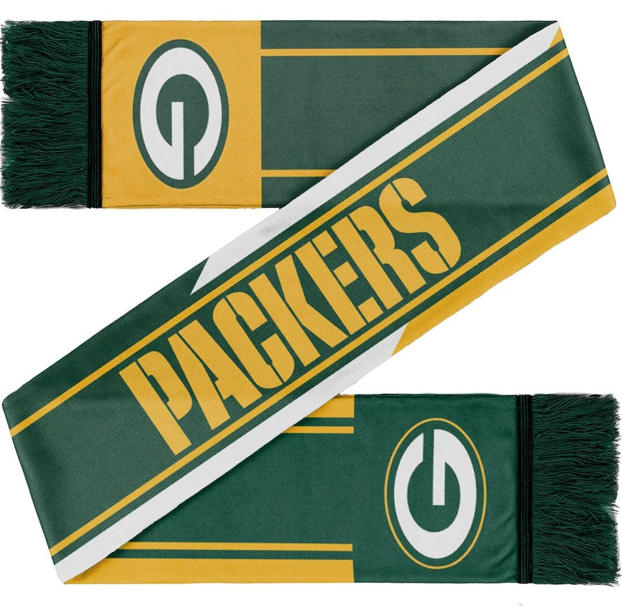 Green Bay Packers Colorwave Wordmark Scarf - Dynasty Sports & Framing 
