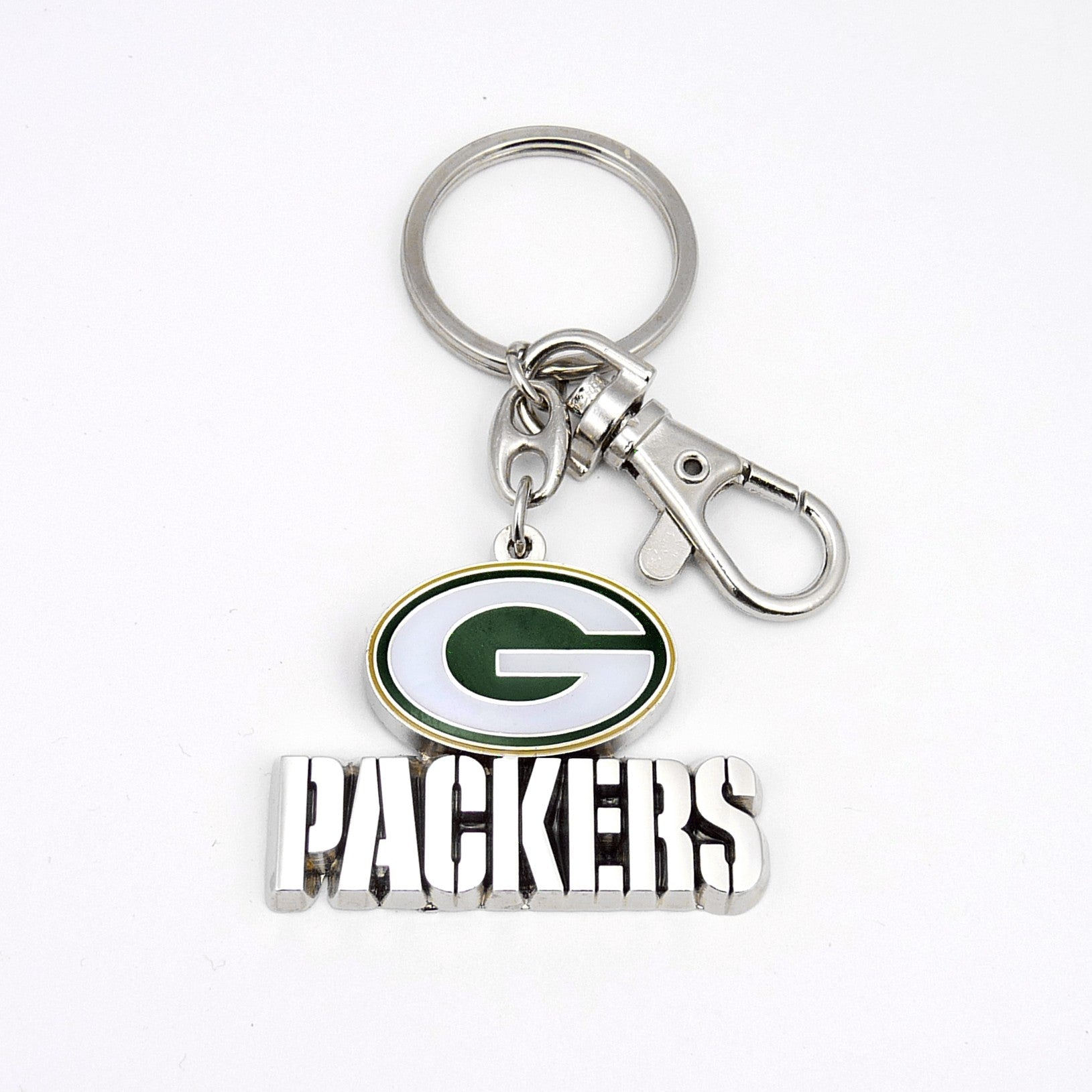 Green Bay Packers Heavyweight Football Keychain - Dynasty Sports & Framing 