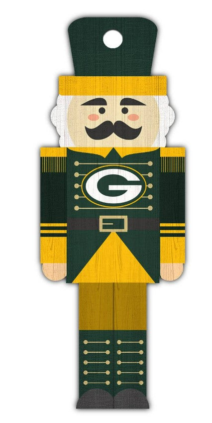 Green Bay Packers Wood Nutcracker Ornament - Dynasty Sports & Framing 