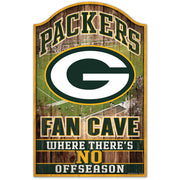 Green Bay Packers Fan Cave 11" x 17" Wood Sign - Dynasty Sports & Framing 