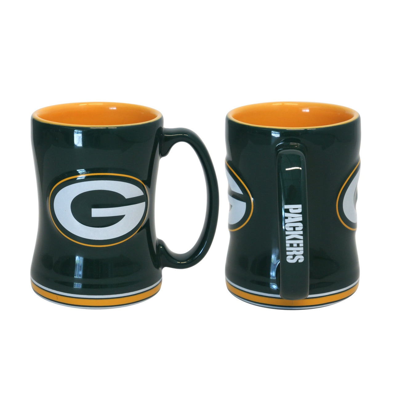 Green Bay Packers NFL Football Logo Relief 14 oz. Mug - Dynasty Sports & Framing 