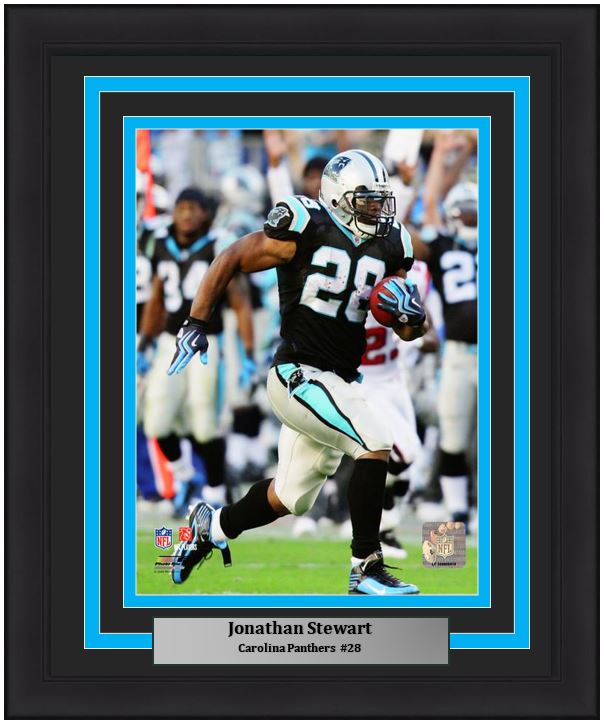 Jonathan Stewart Carolina Panthers NFL Football 8" x 10" Framed and Matted Photo - Dynasty Sports & Framing 