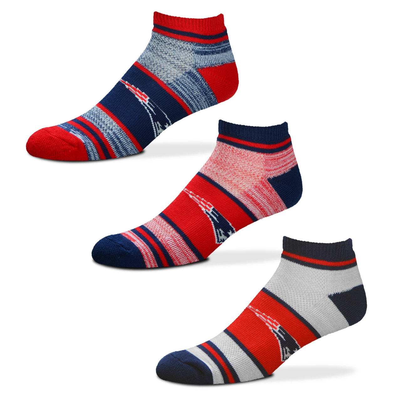 New England Patriots Triplex Heathered Socks - 3 Pack - Dynasty Sports & Framing 
