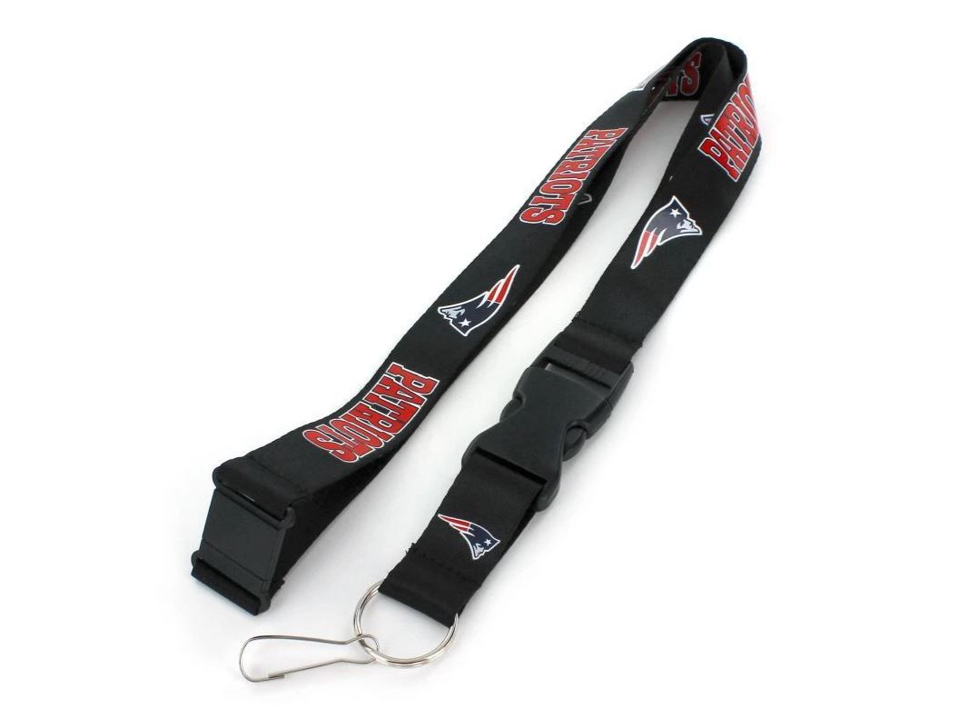 New England Patriots Black Lanyard - Dynasty Sports & Framing 