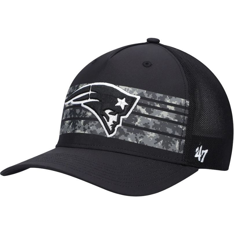 New England Patriots '47 Gaven MVP Trucker Snapback Hat - Black - Dynasty Sports & Framing 